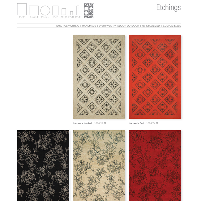 Trans Ocean Everywear catalog rugs page layout