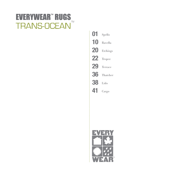 Trans Ocean Everywear catalog table of contents page