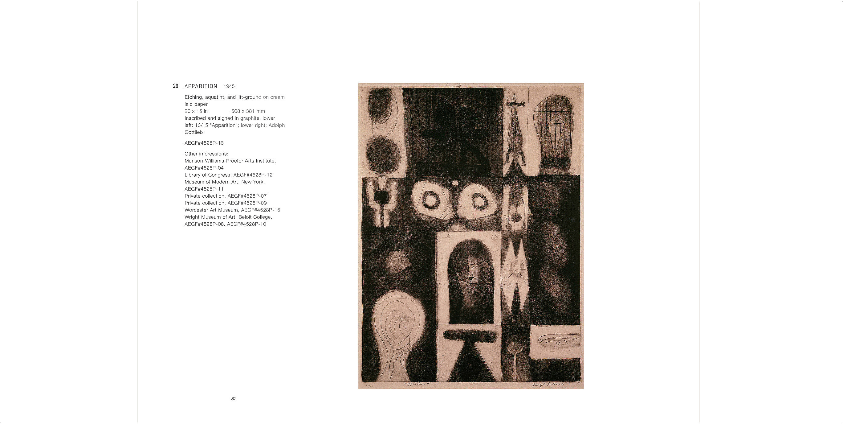Adolph Gottlieb: The Early Prints page 3030