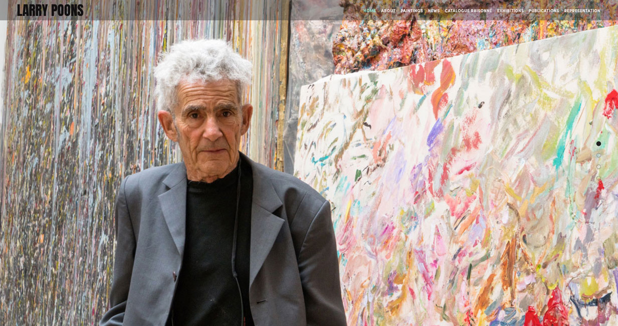 Larry Poons website home page